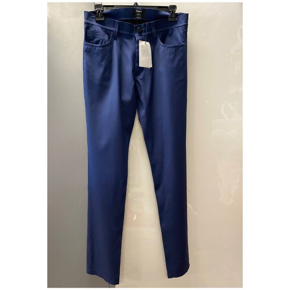 Theory Tech Raffi Compact Trim Fit Victory Neoteric Blue pants for Men